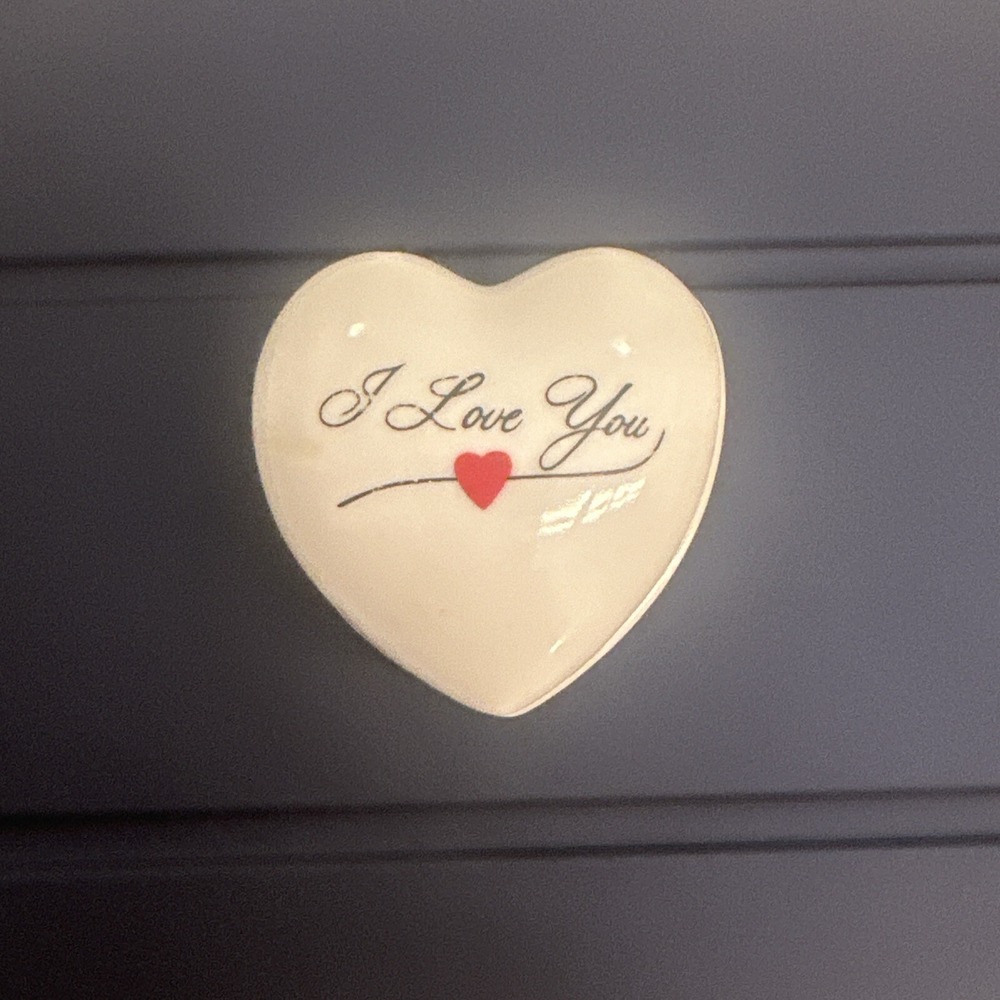 I Love You Heart Trinket Jewerly Box Vintage Made In Japan